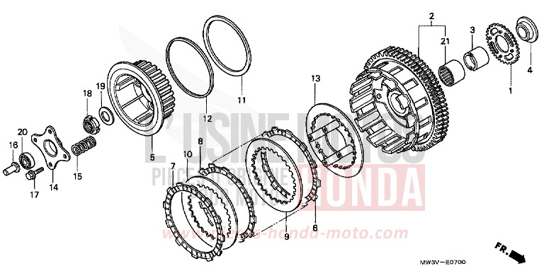 KUPPLUNG von CB1300 Super Bold'or ABS CANDY GLORY RED-U (R101) von 1998